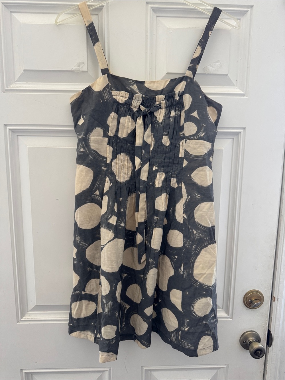 Sugar lips gray and cream Polka Dress